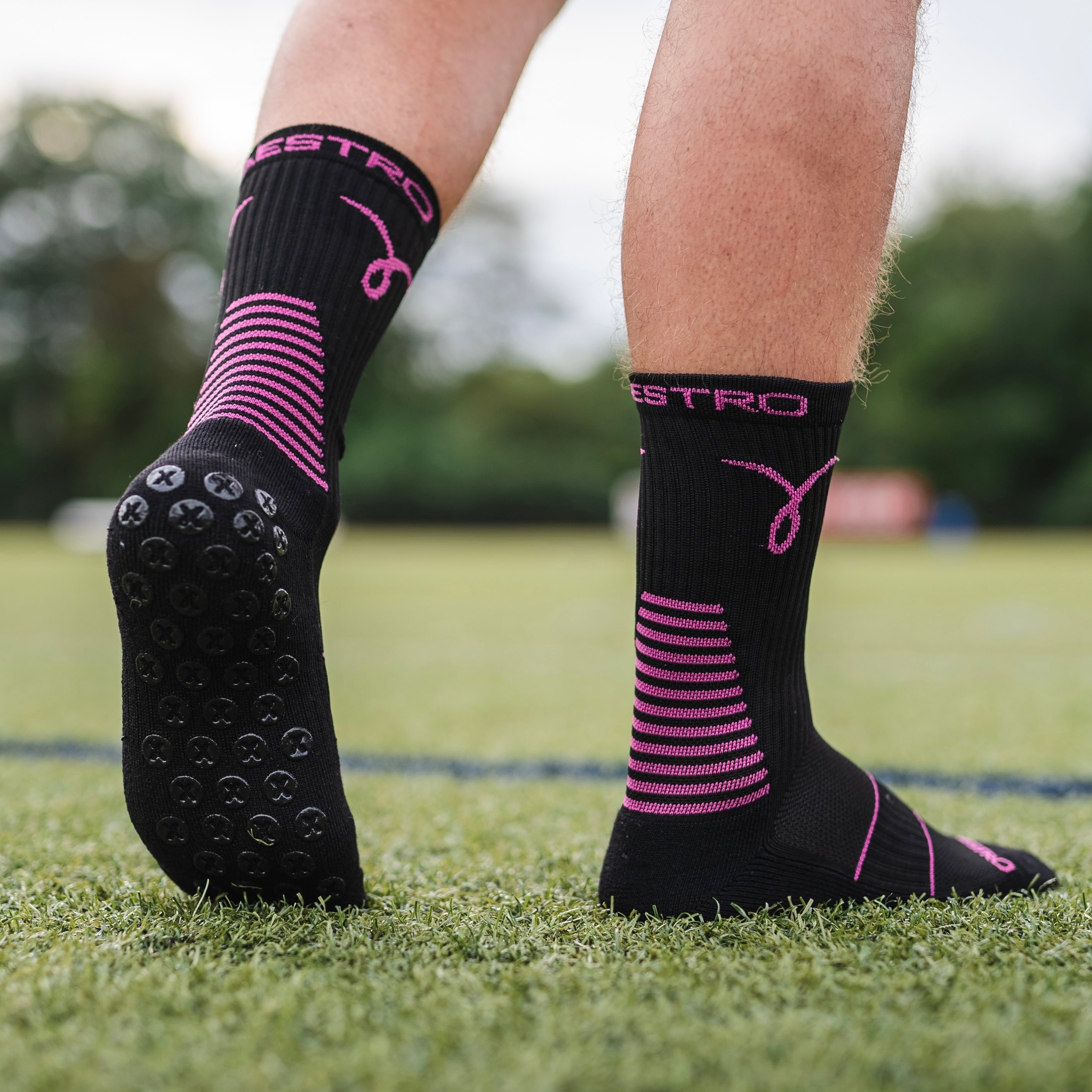 Maestro Grip Socks – Calcetines antideslizantes para hombre – Calcetines  antideslizantes para fútbol baloncesto hockey fútbol