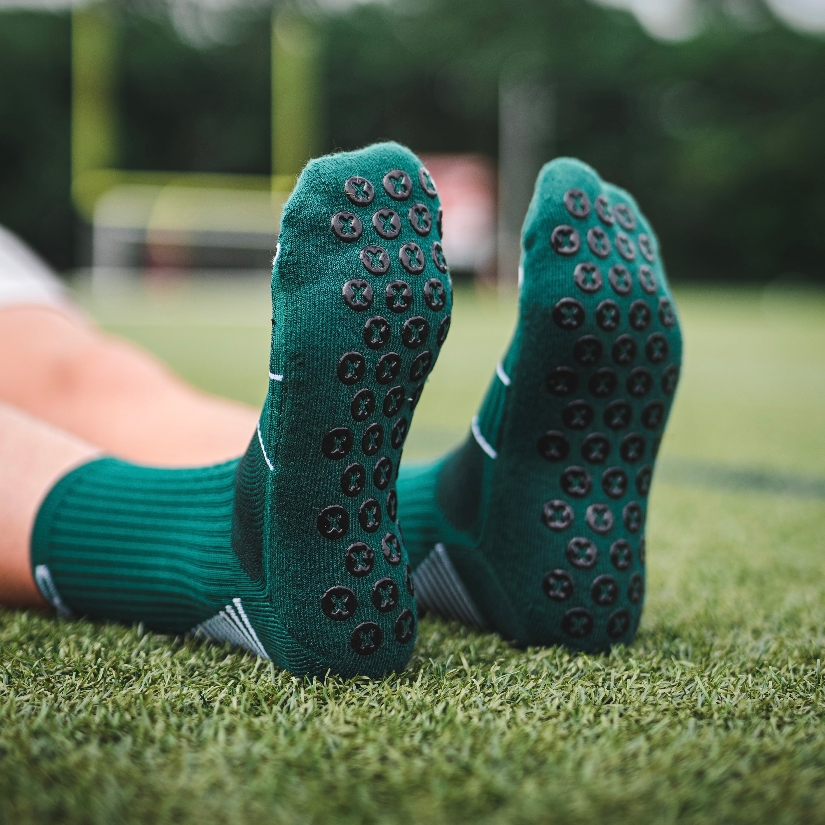 Green FUTBLR Grip Socks