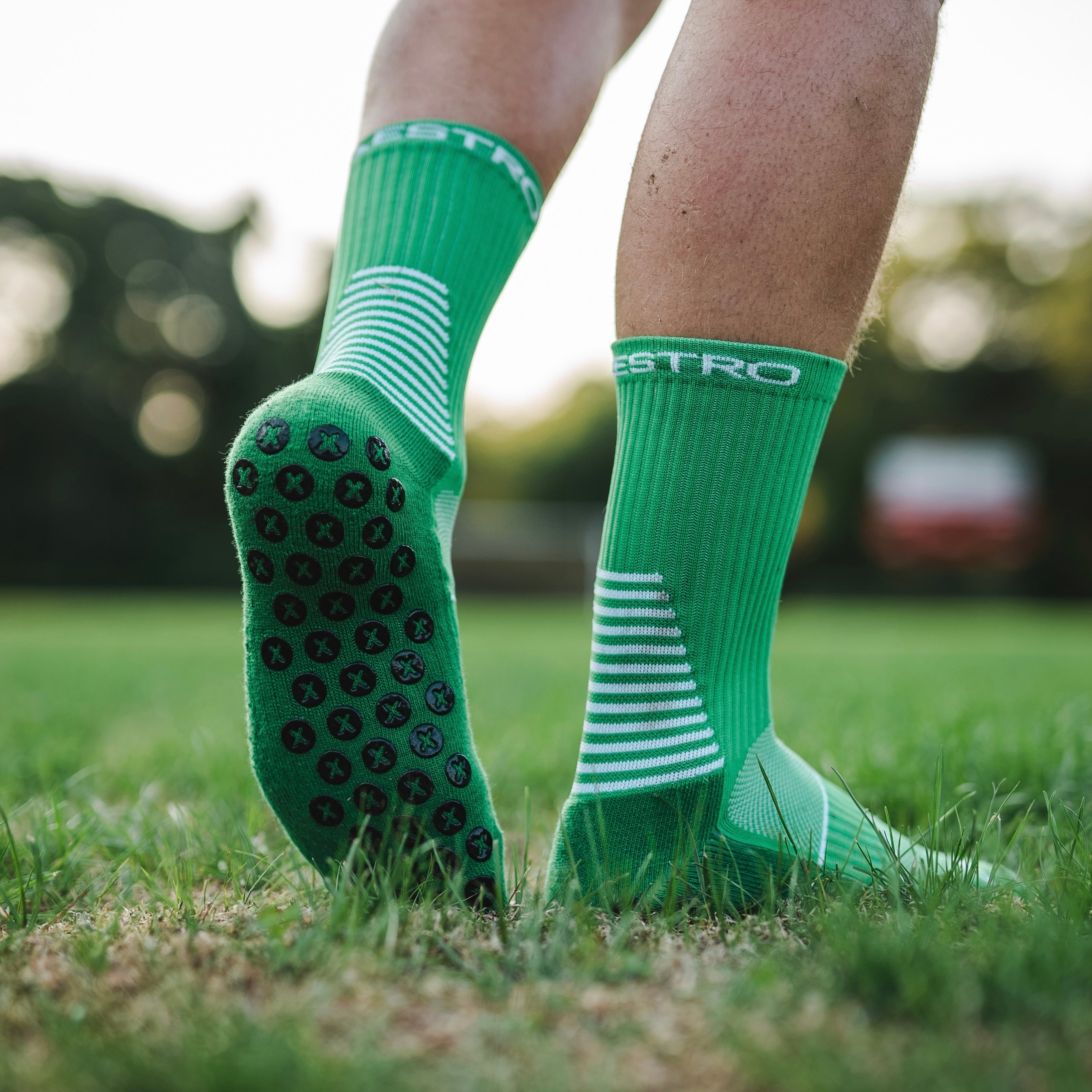 Green Maestro Grip Socks