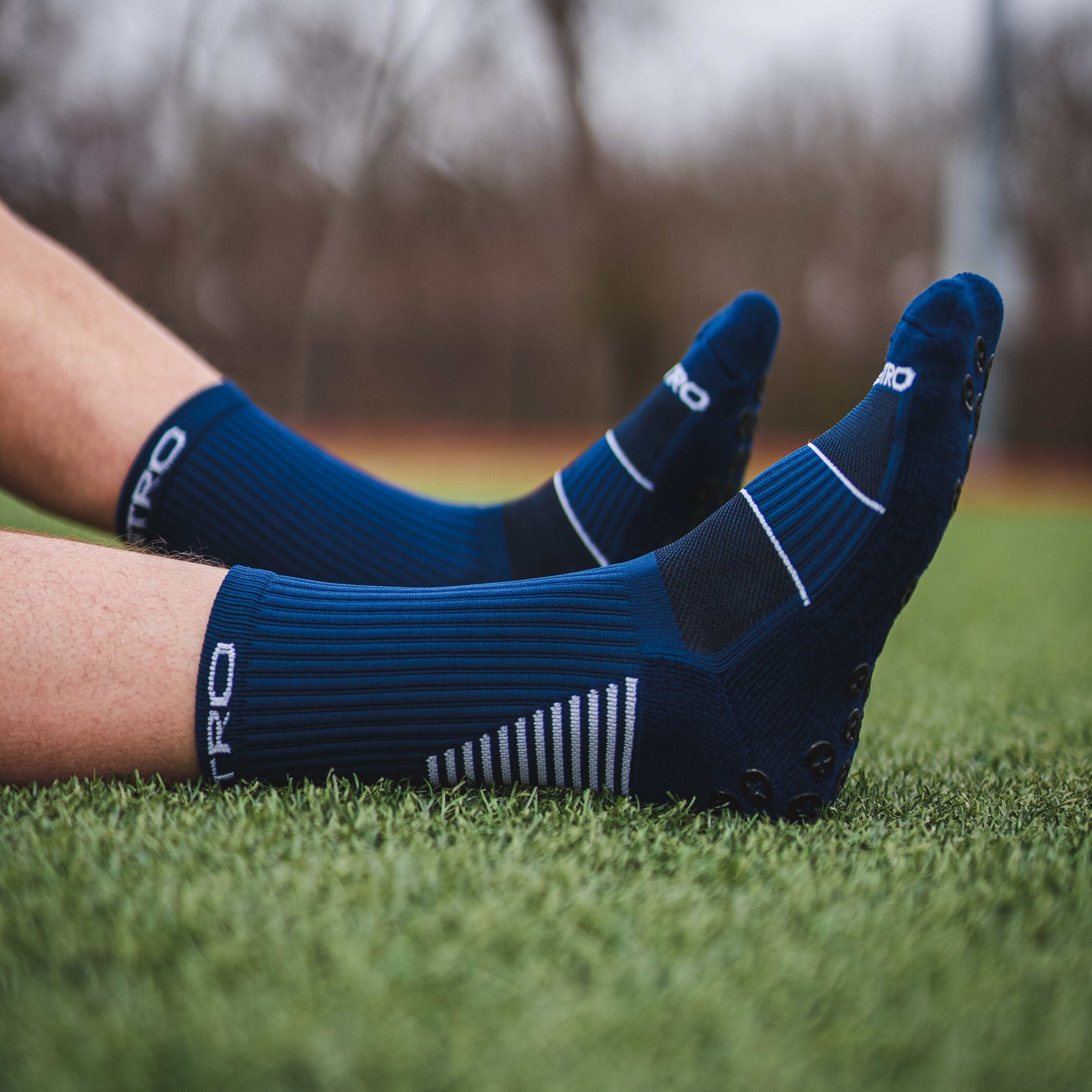Grip Anti-Slip Socks (Navy) - Soccer Wearhouse
