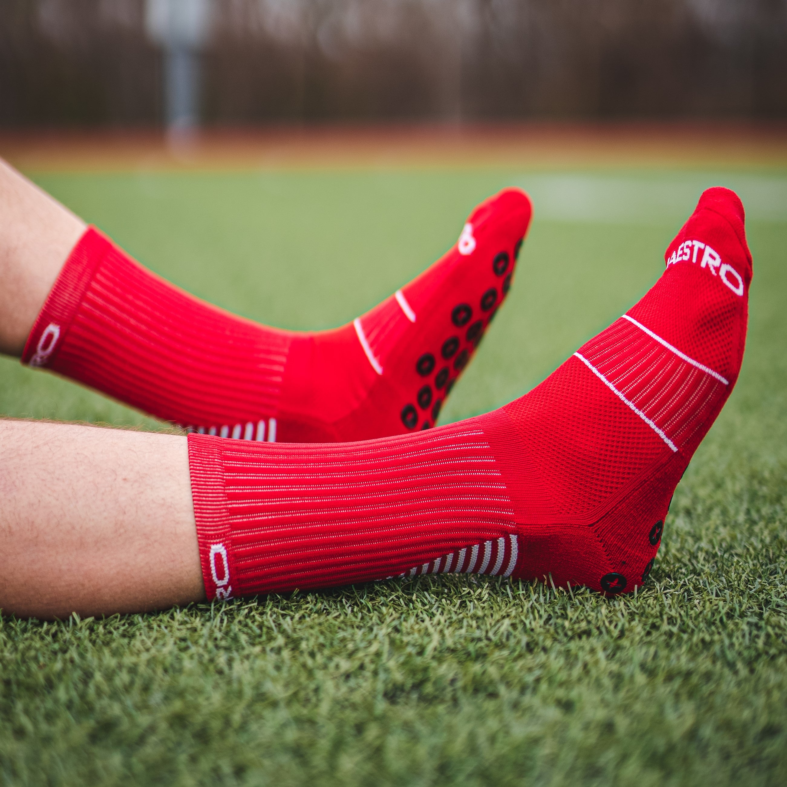 Red Maestro Grip Socks